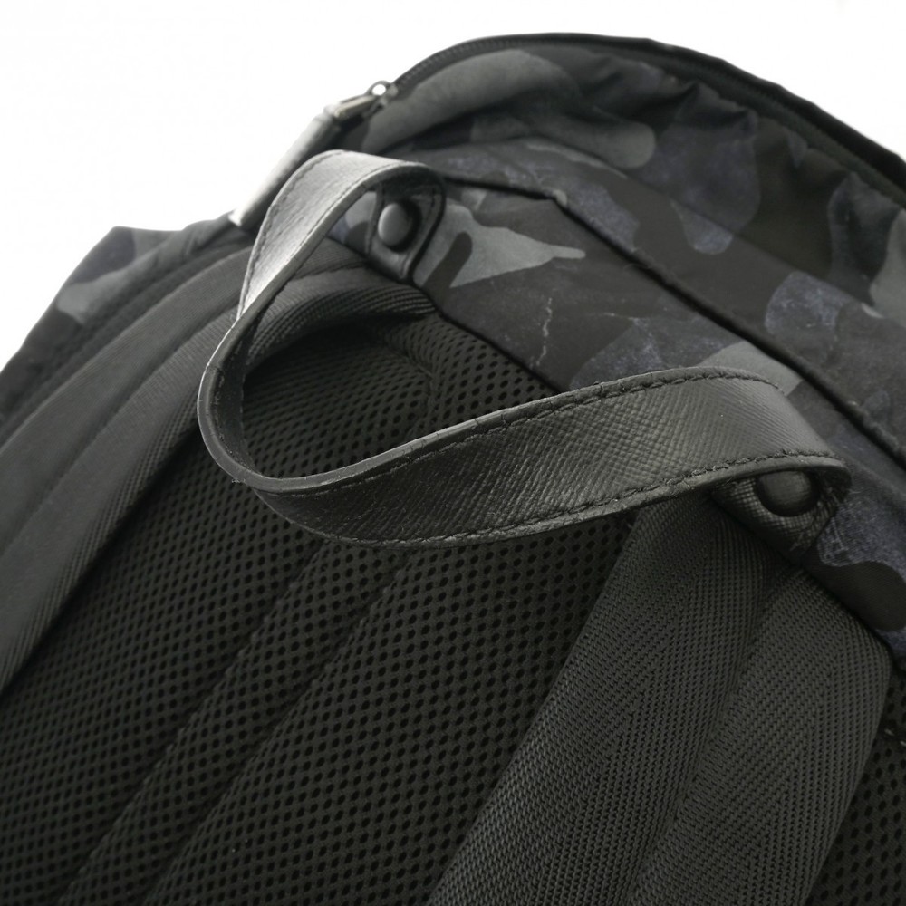 Prada Backpack Camouflage Pattern Black Nylon Bac… - image 4